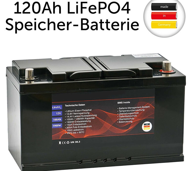 LBsave120 Speicher-Batterie 120Ah Lithium LiFePO4 LFP camper, van, solar – MADE IN GERMANY